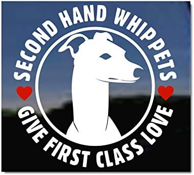 Whippets יד שנייה נותנים אהבה ראשונה | ביצועים גבוהים ויניל חלון כלב מדבקות מכונית מכונית טבליה מדבקת